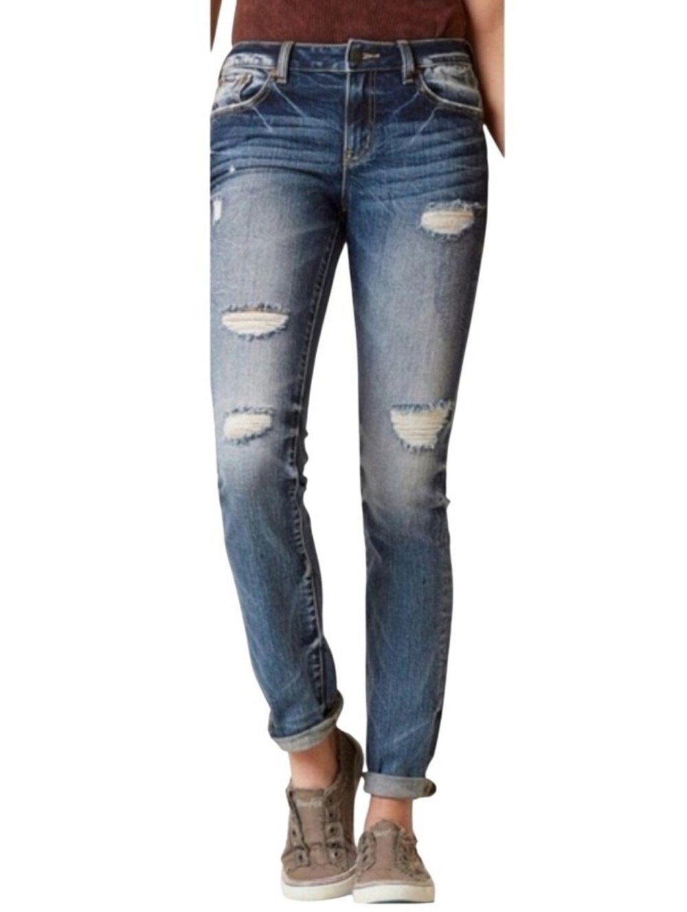 Rock Revival Distressed Straight Leg Jeans-NWOT